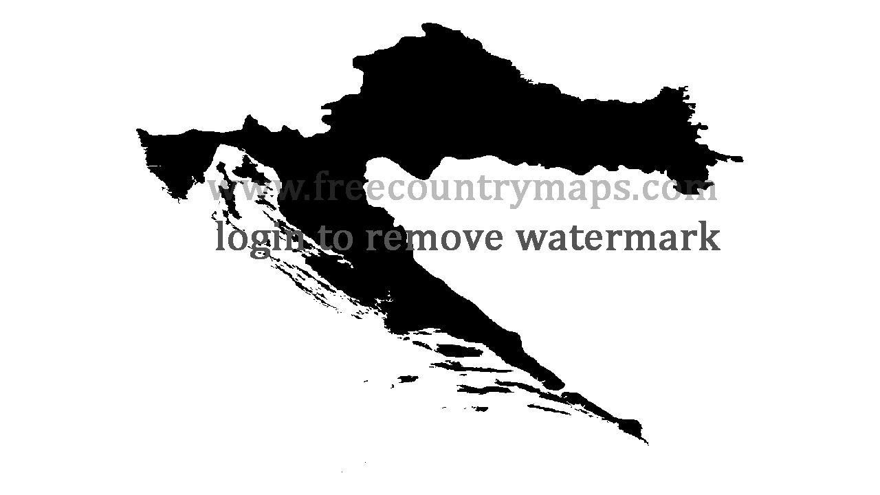 Gif Blank Map of Croatia