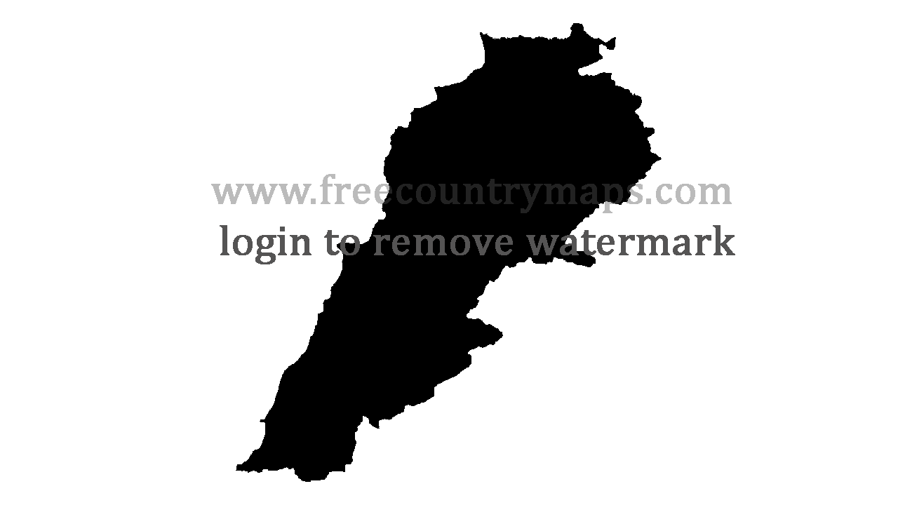 Gif Blank Map of Lebanon