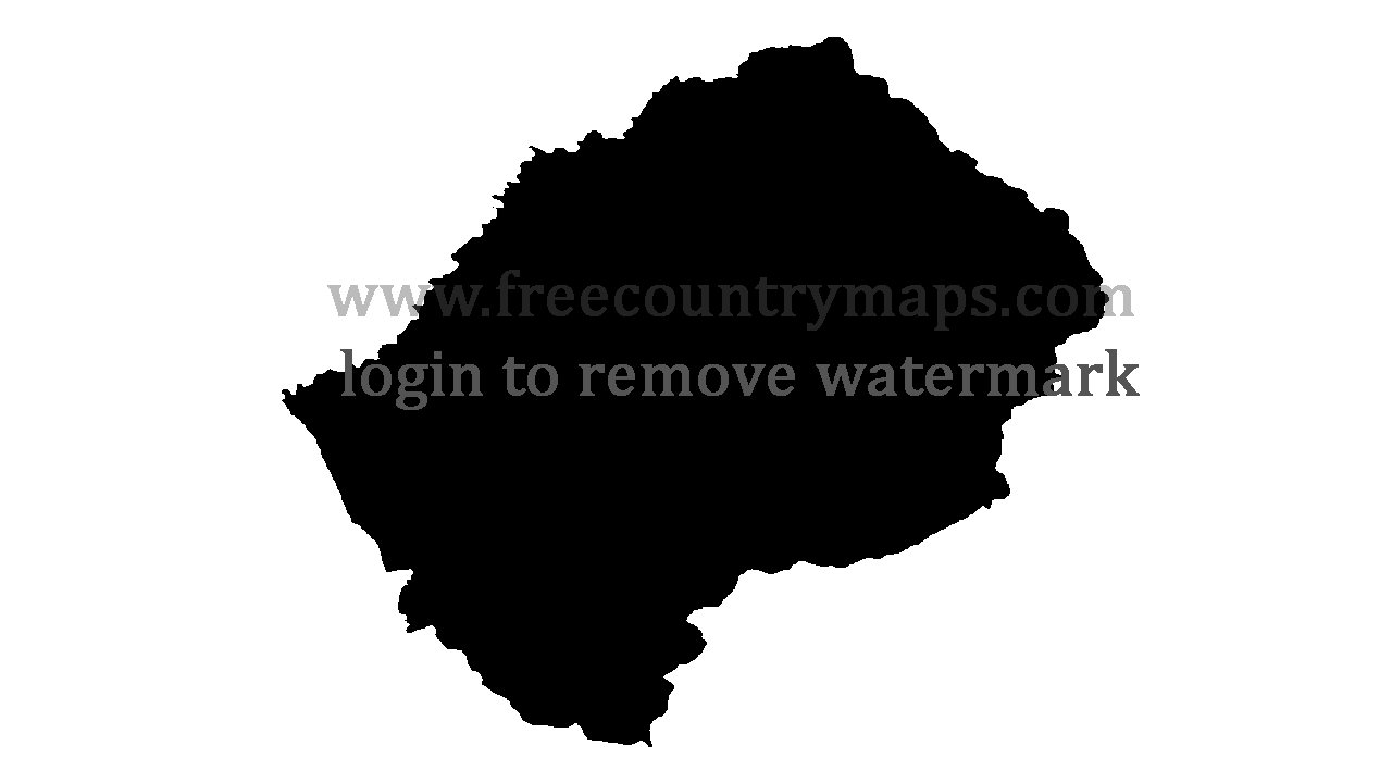 Gif Blank Map of Lesotho
