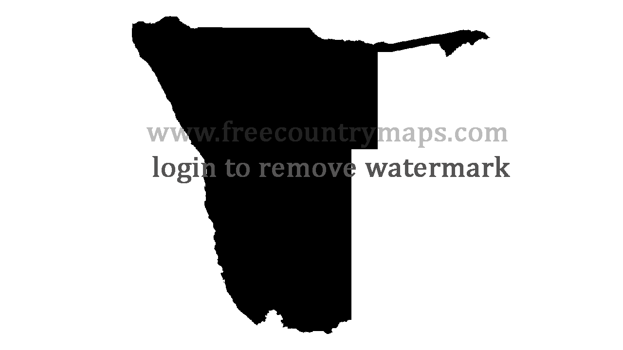 Gif Blank Map of Namibia