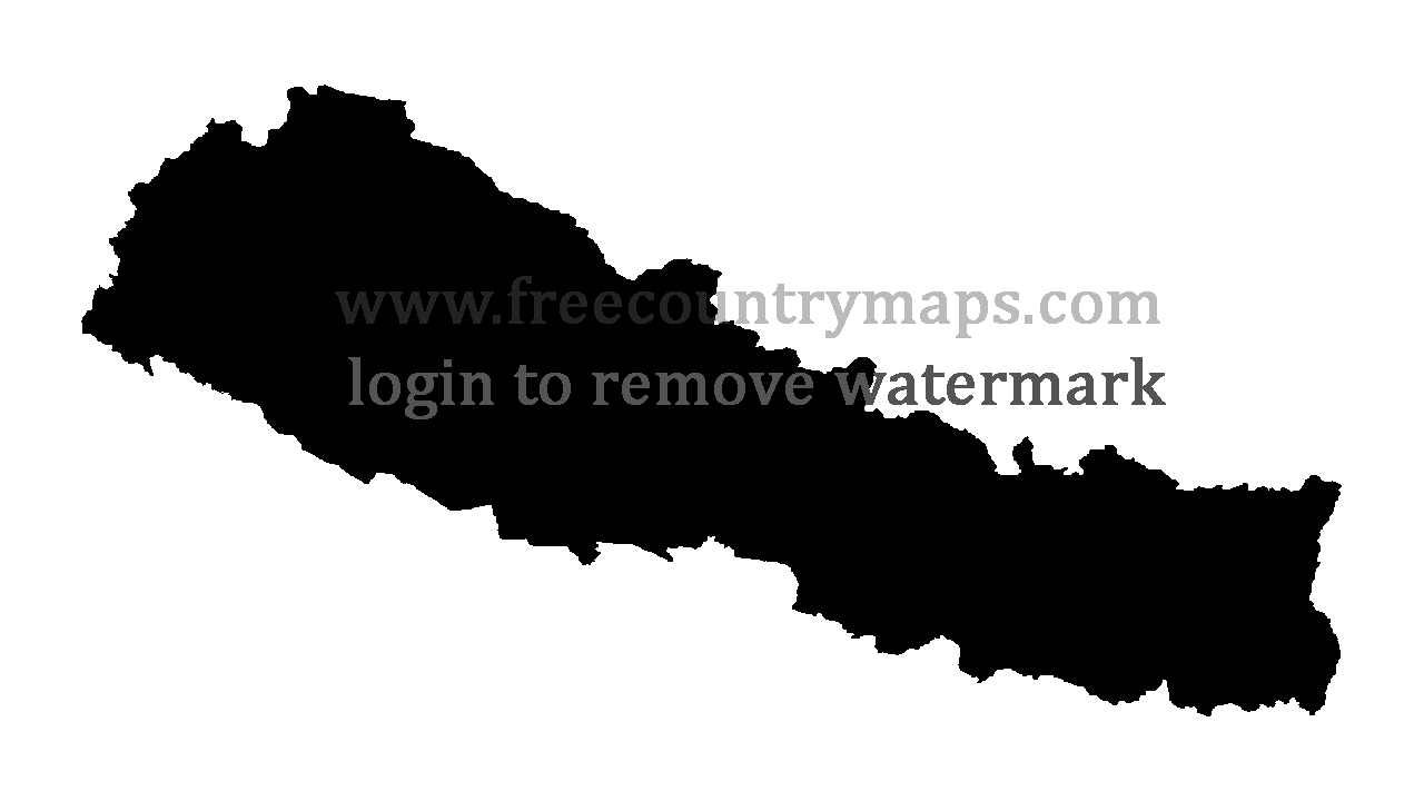Gif Blank Map of Nepal