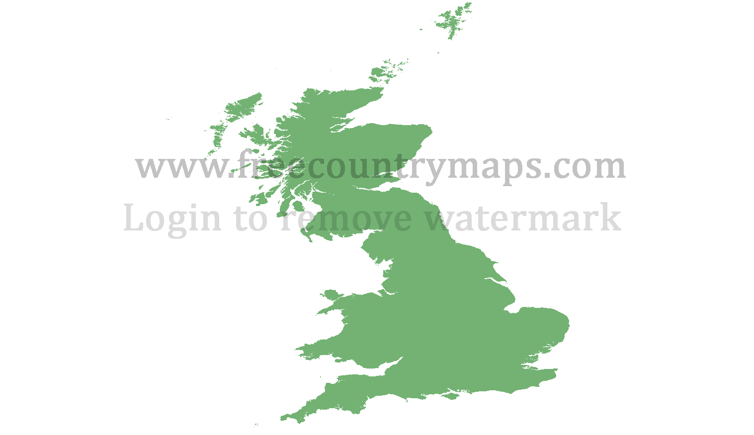 Blank Map of Great Britain