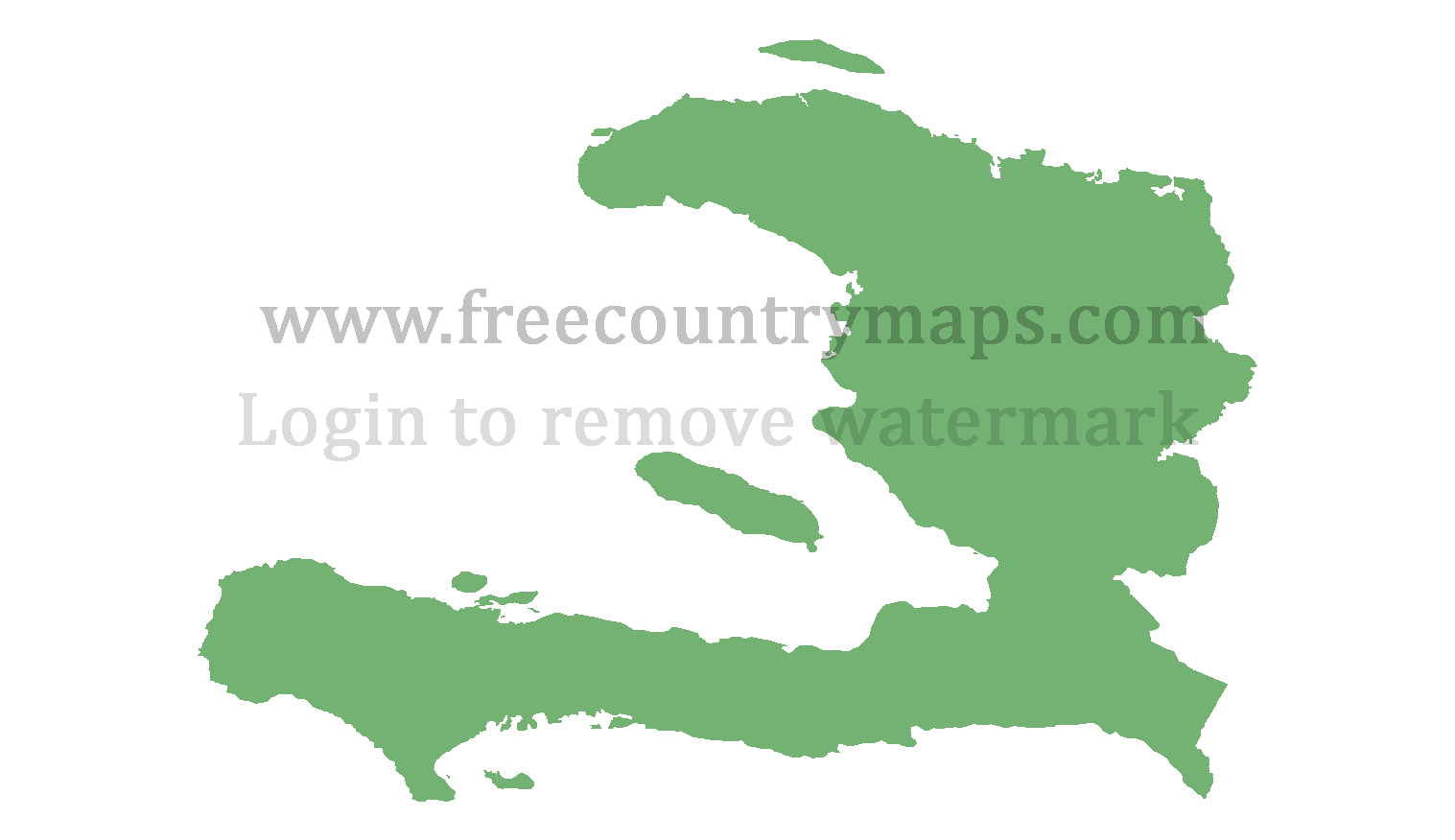 Blank Map of Haiti