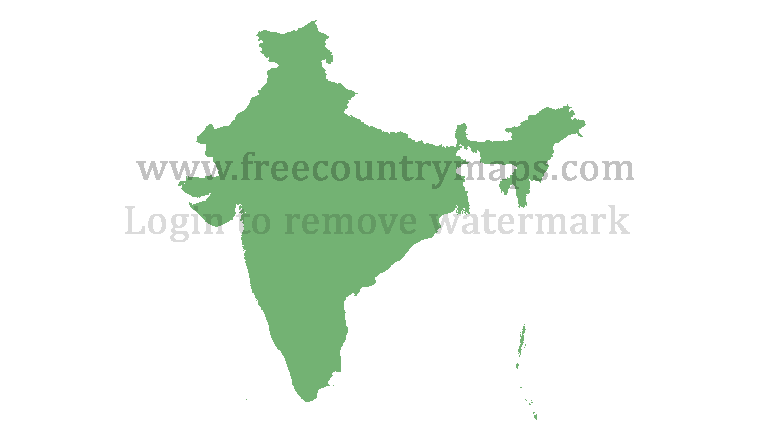 Blank Map of India