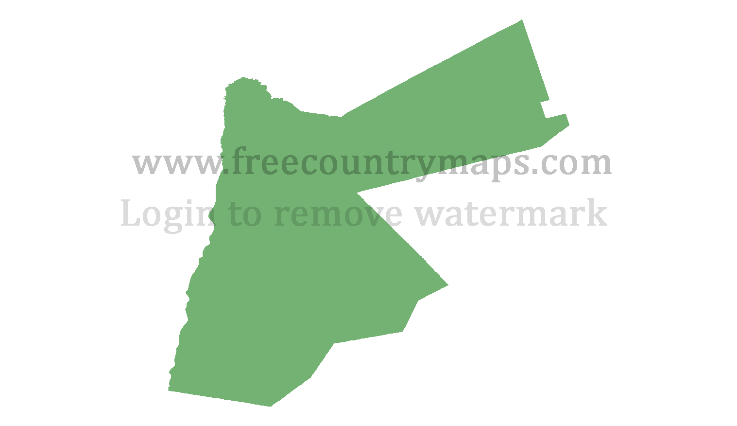 Blank Map of Jordan