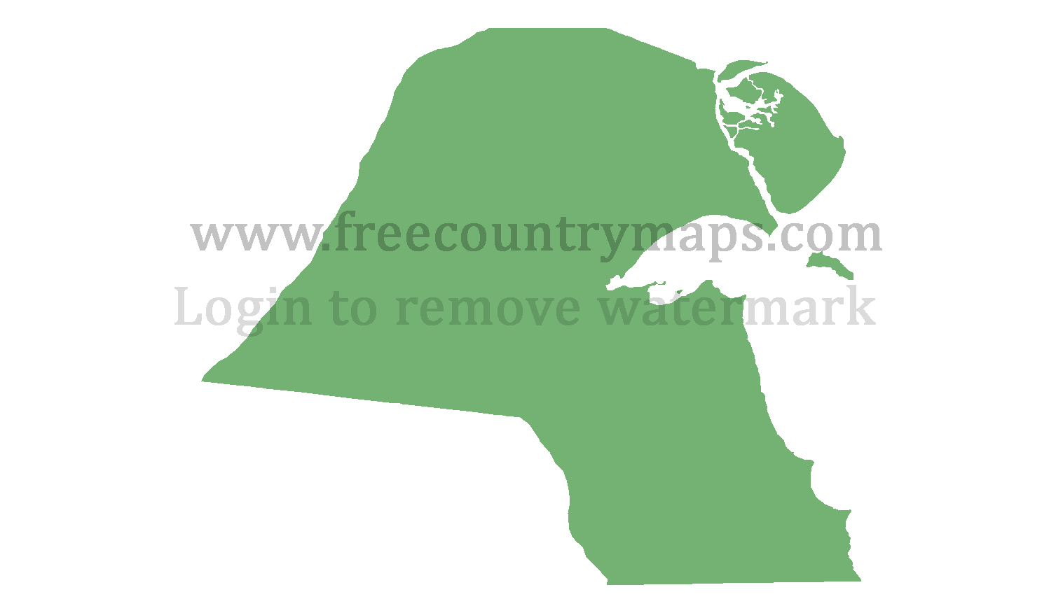 Blank Map of Kuwait