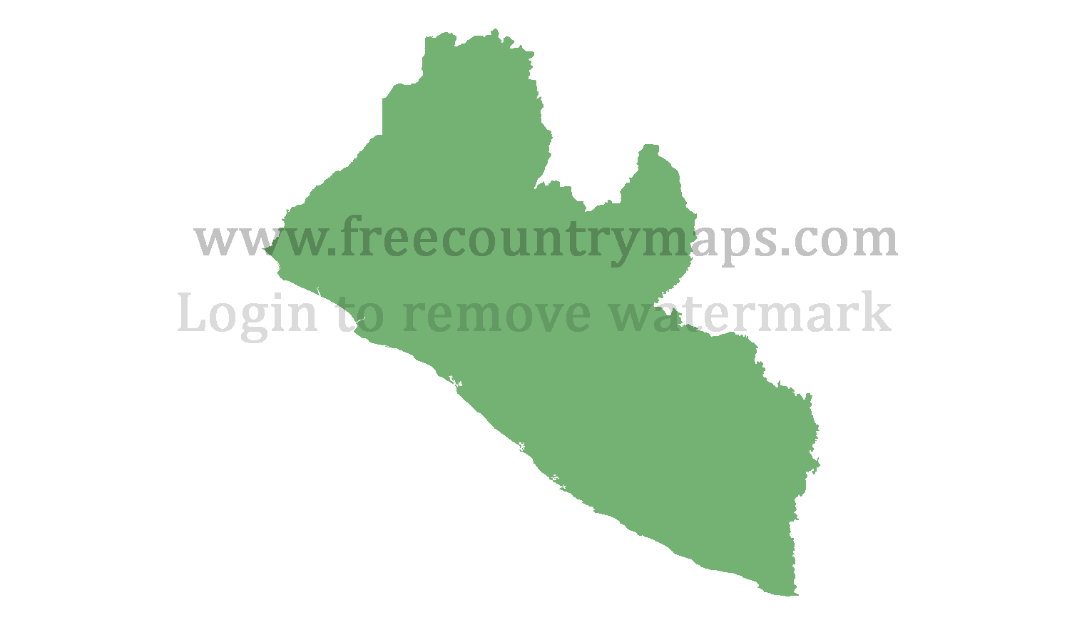 Blank Map of Liberia