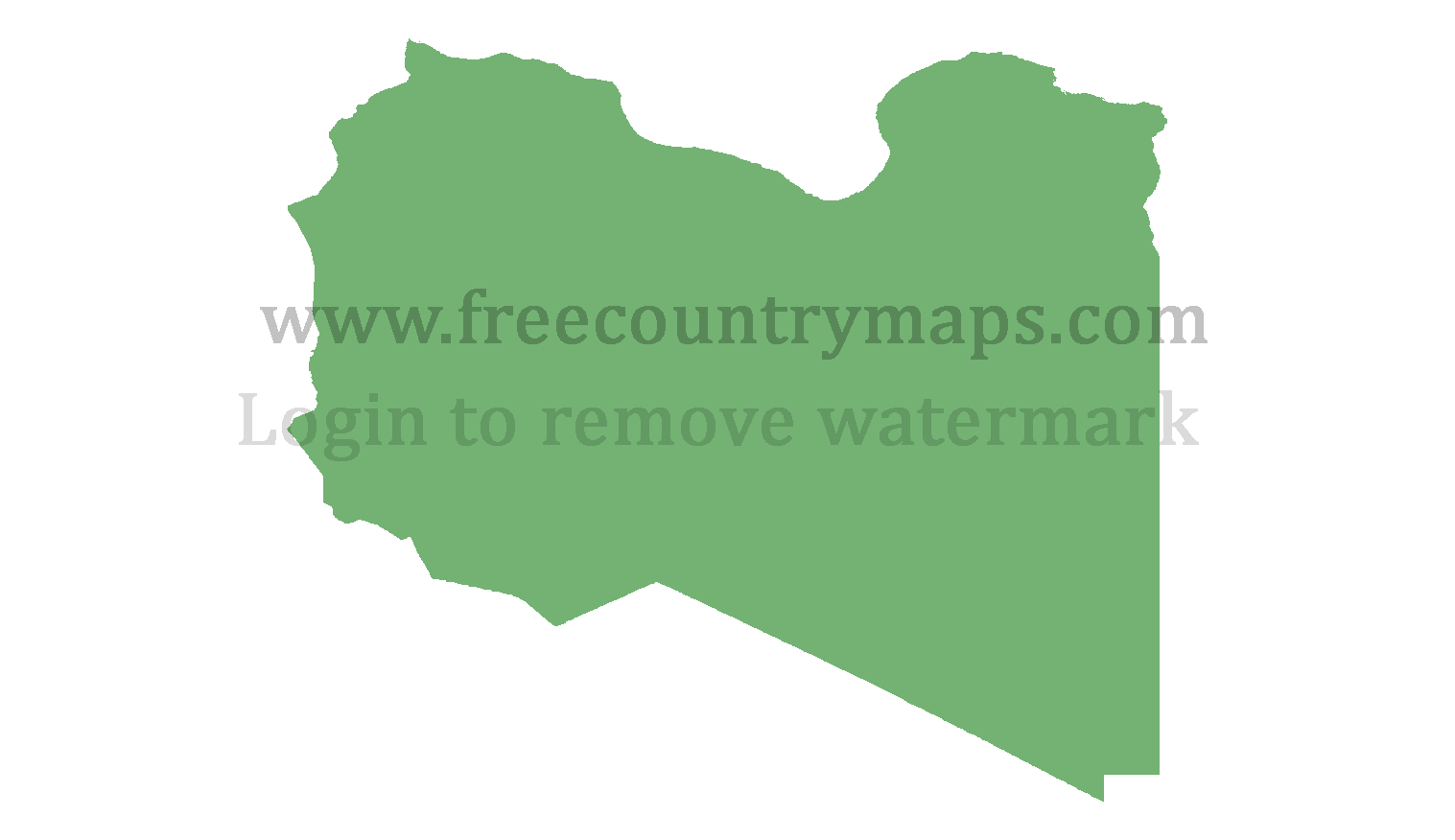 Blank Map of Libya