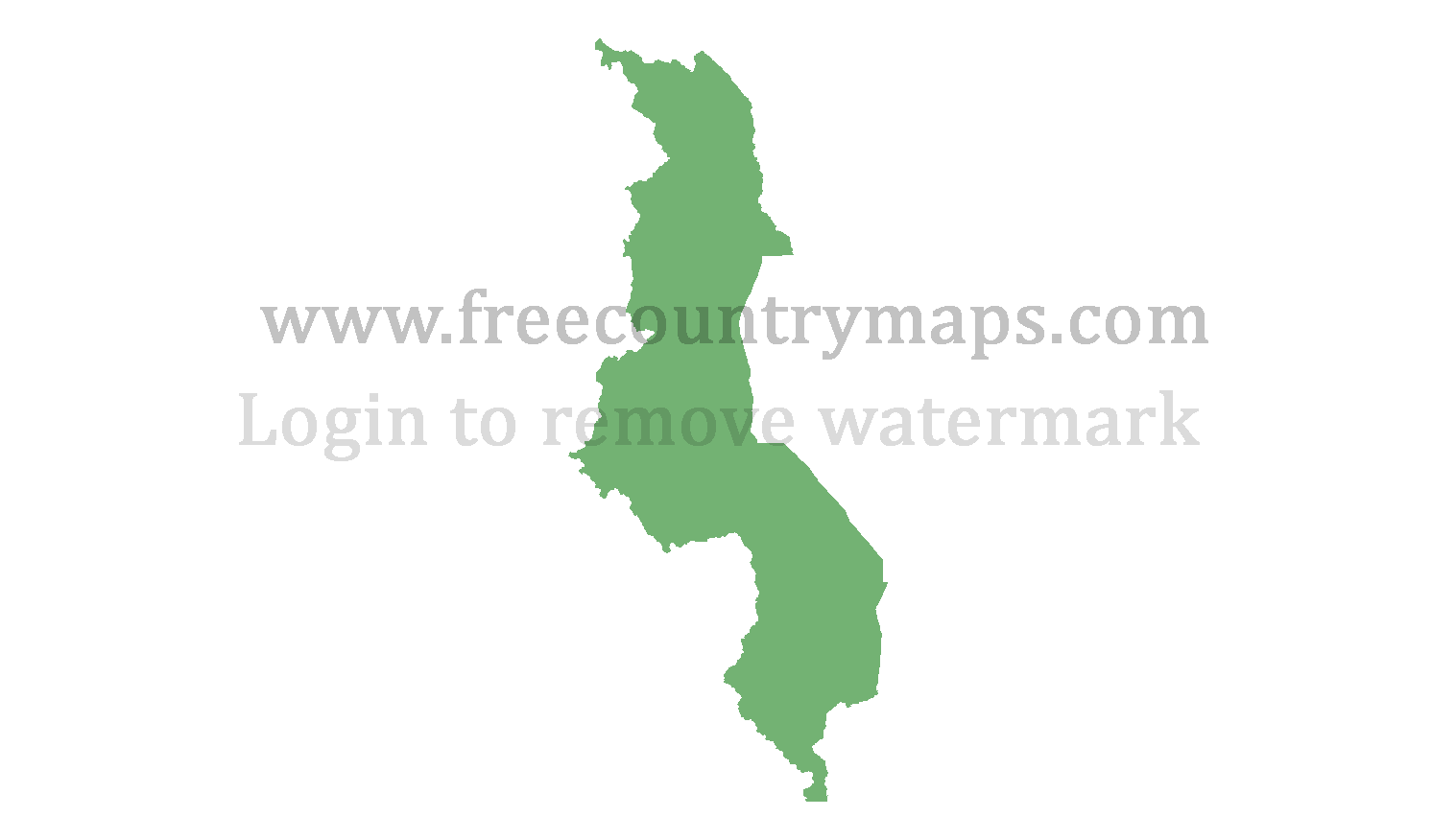 Blank Map of Malawi