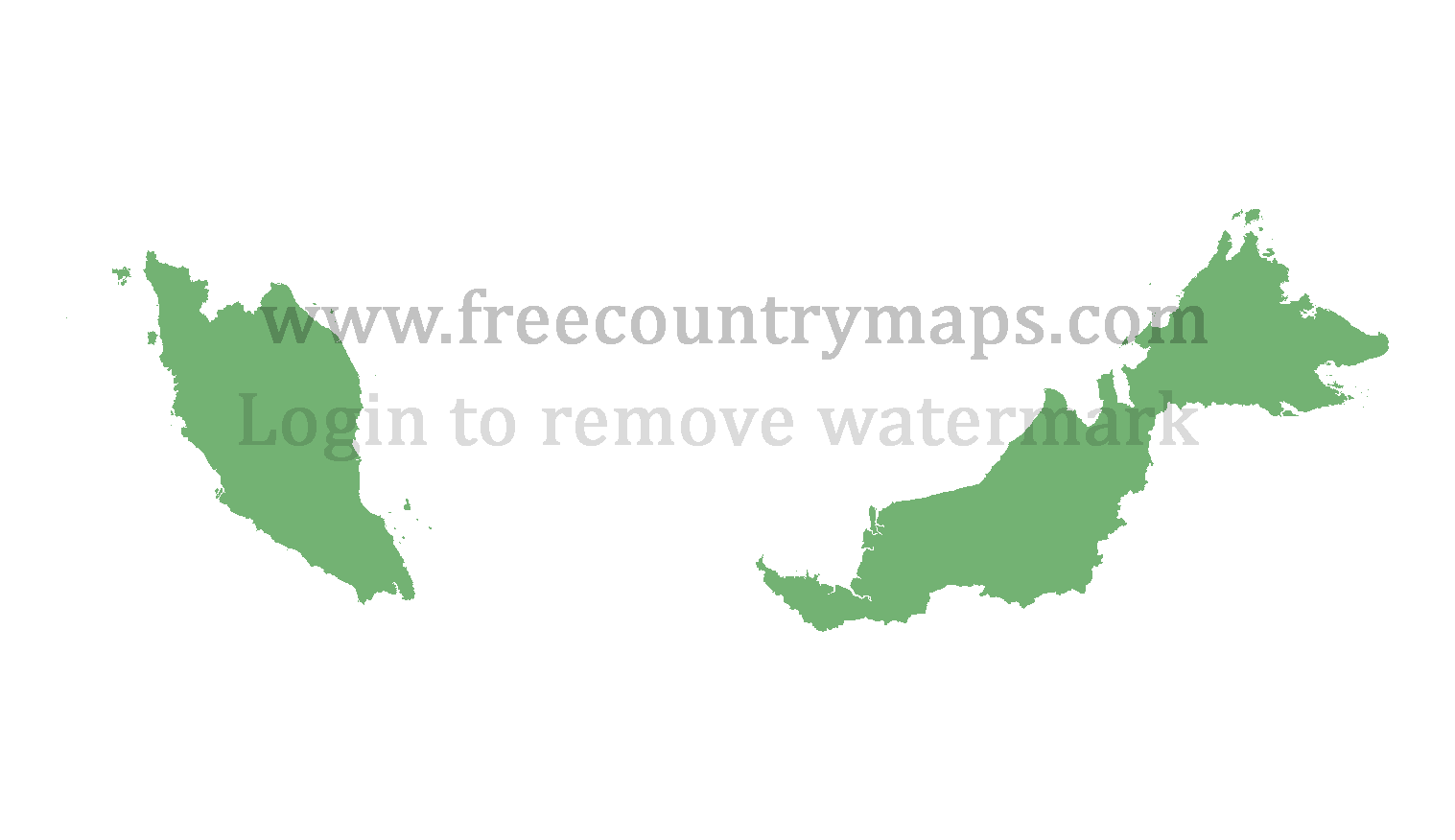 Blank Map of Malaysia