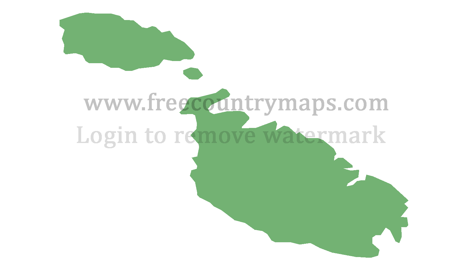 Blank Map of Malta