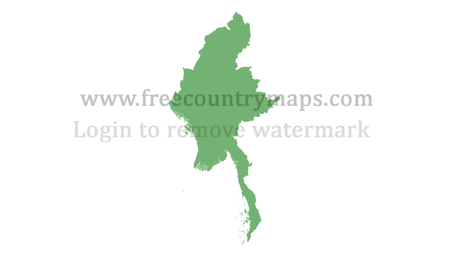 Blank Map of Myanmar [Burma]