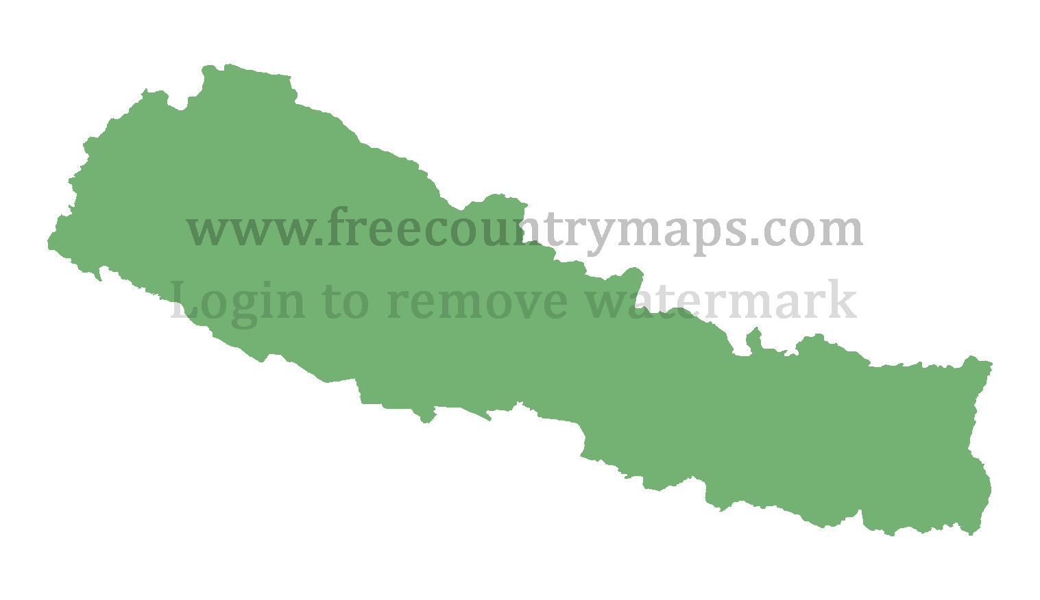 Blank Map of Nepal