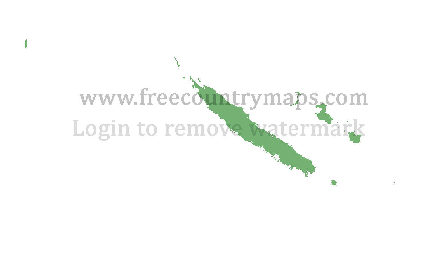 Blank Map of New Caledonia