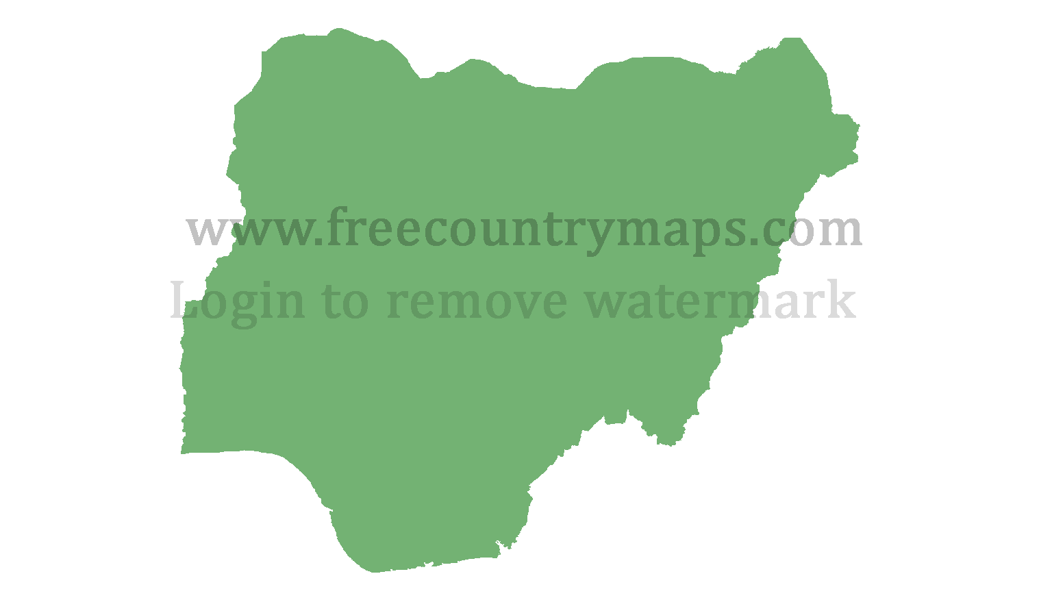 Blank Map of Nigeria