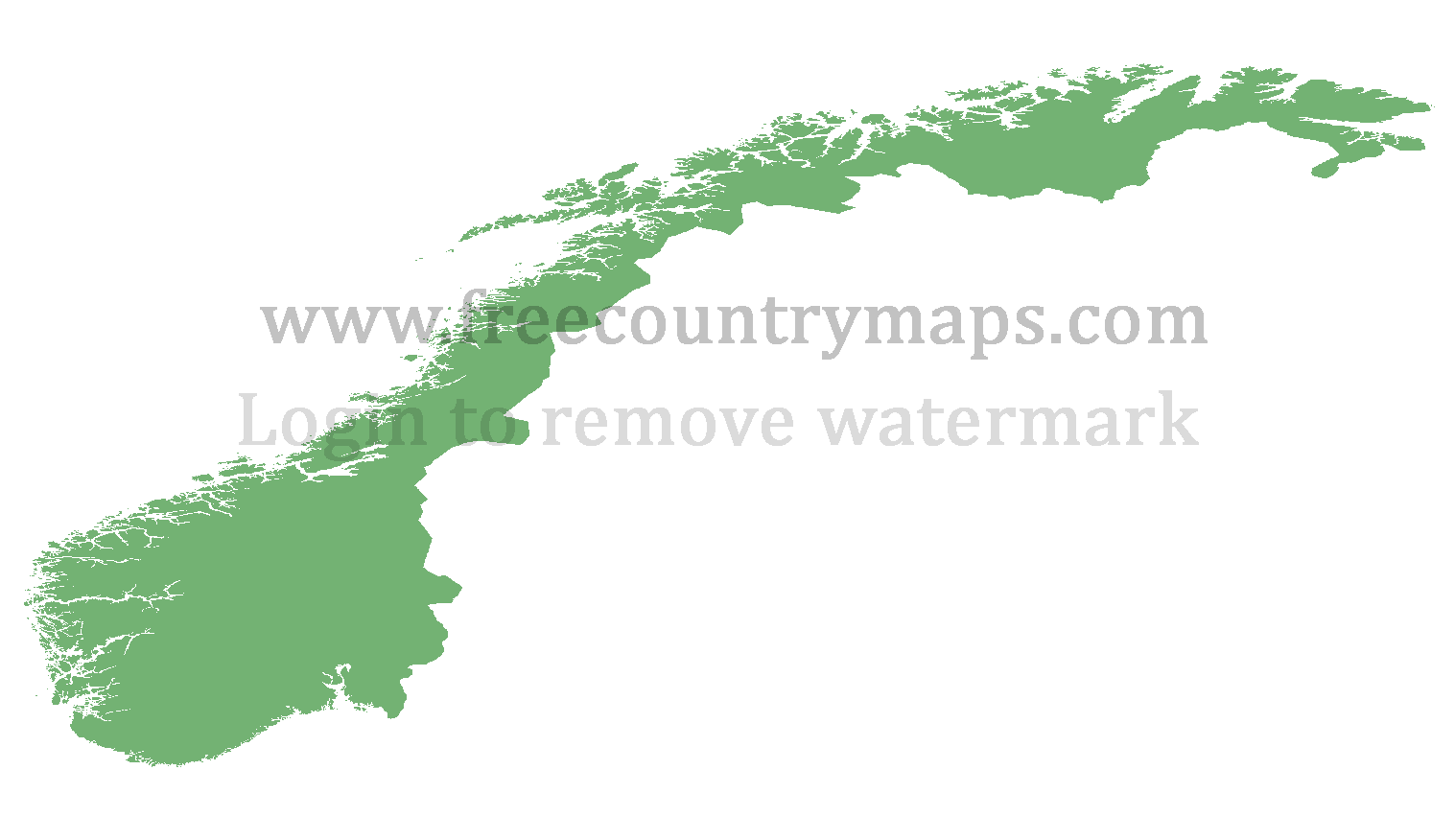 Blank Map of Norway