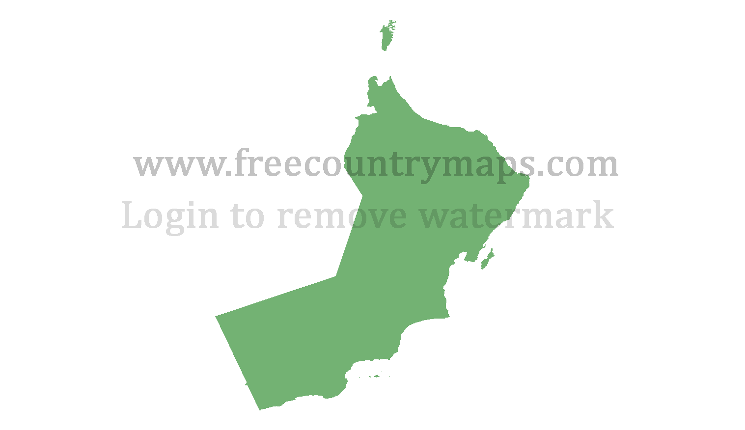 Blank Map of Oman