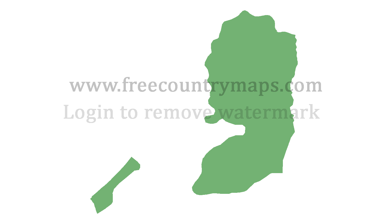 Blank Map of Palestine