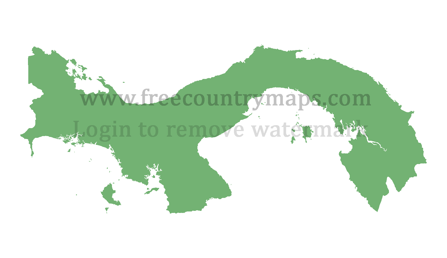 Blank Map of Panama