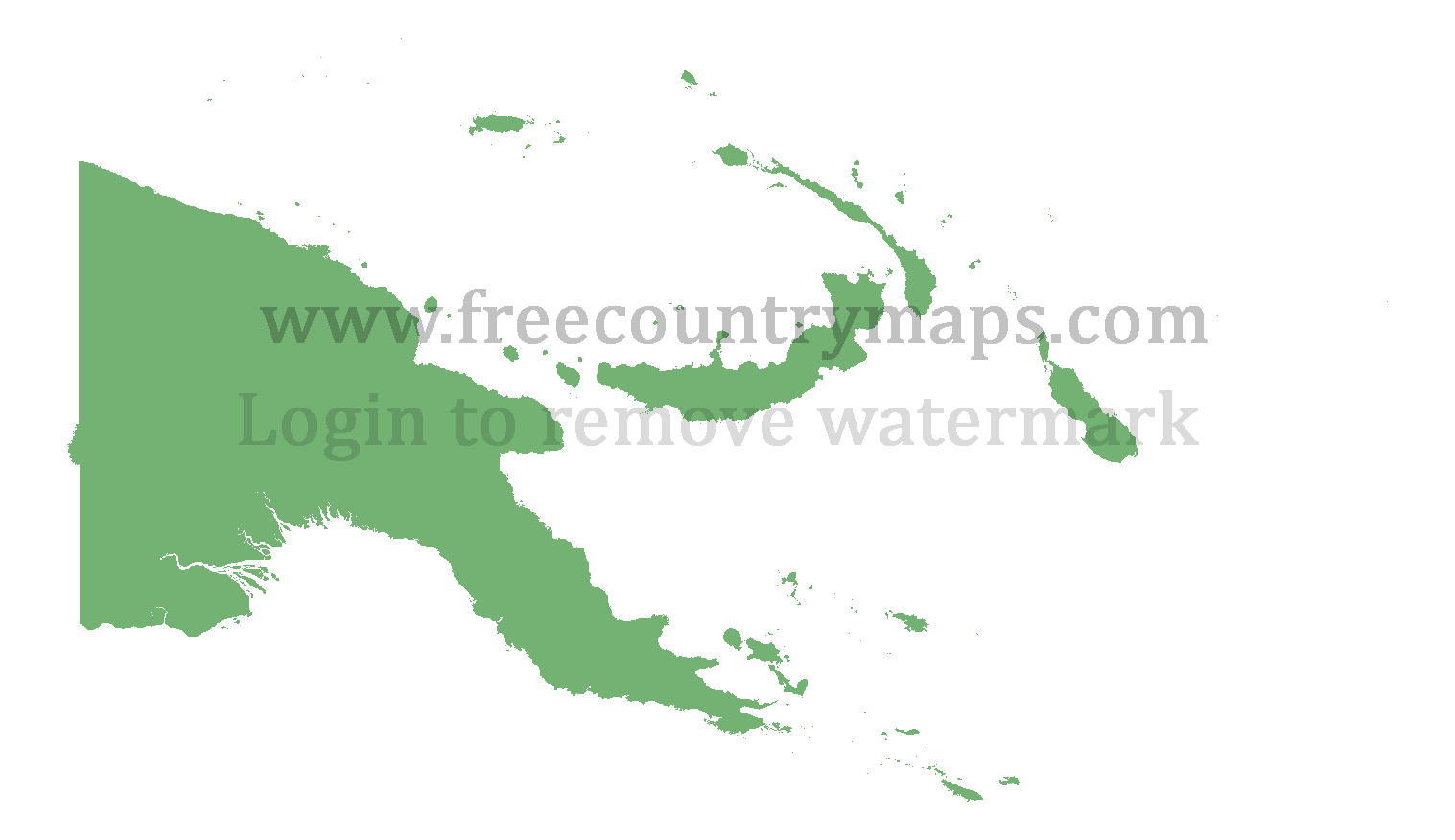 Blank Map of Papua New Guinea