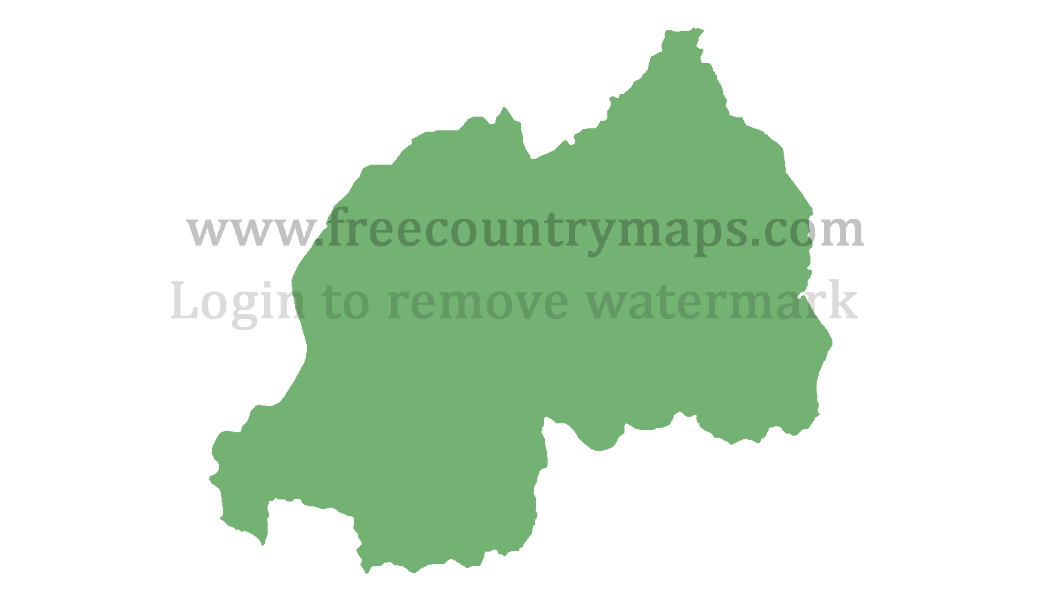 Blank Map of Rwanda