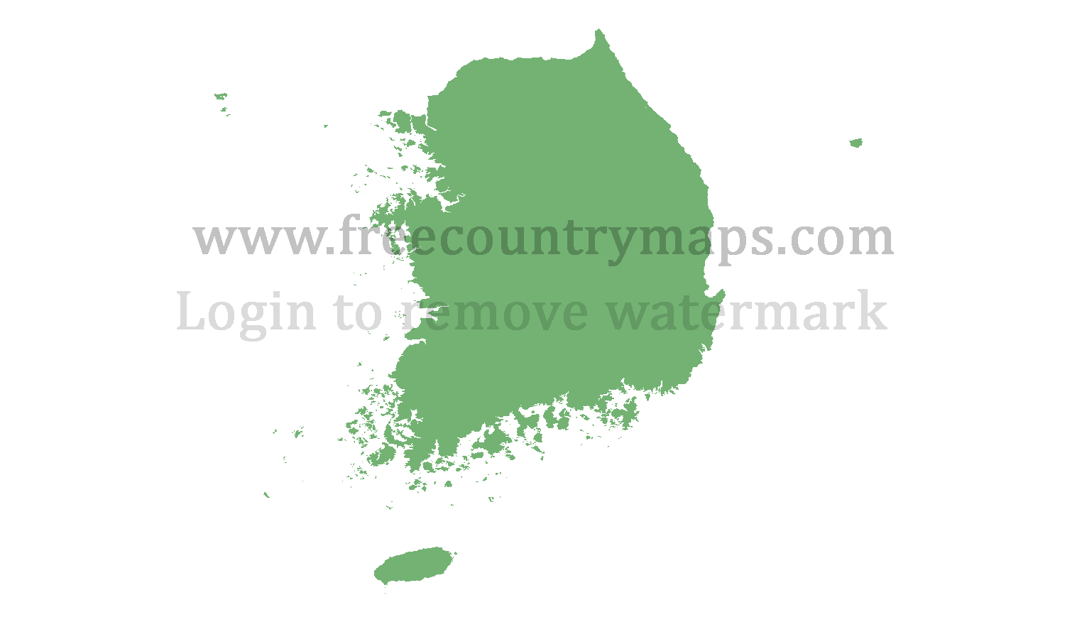 Blank Map of South Korea