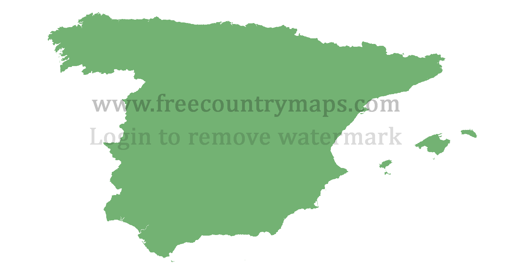 Blank Map of Spain