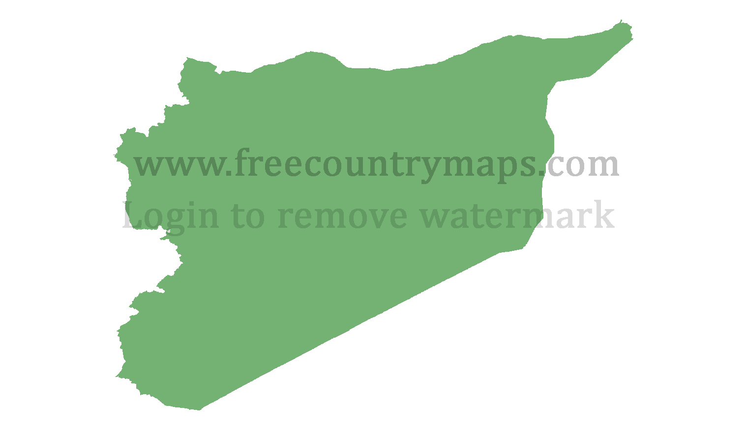 Blank Map of Syria