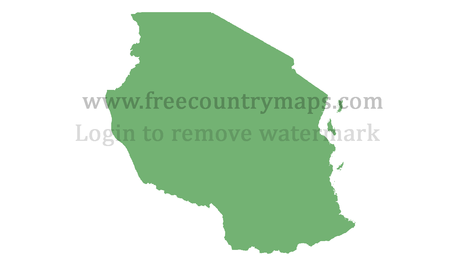 Blank Map of Tanzania