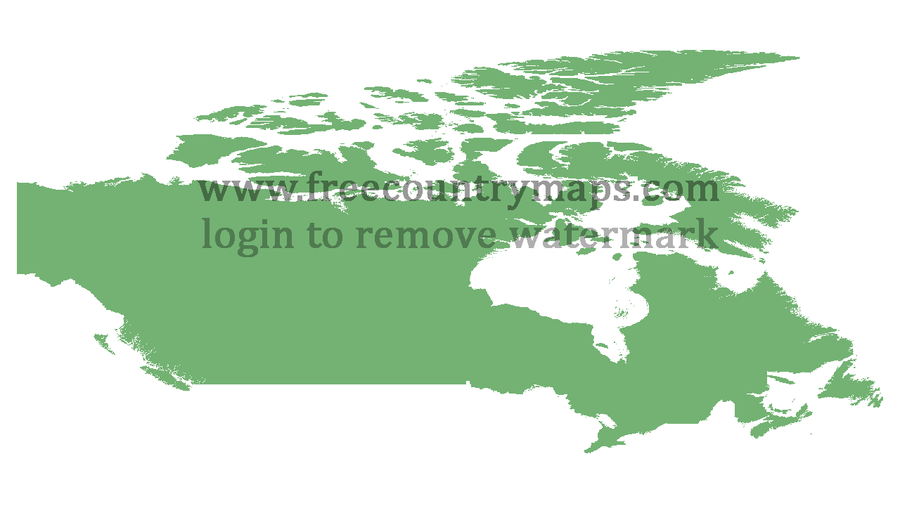 Transparent Blank Map of Canada