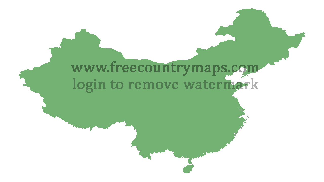 Transparent Blank Map of China
