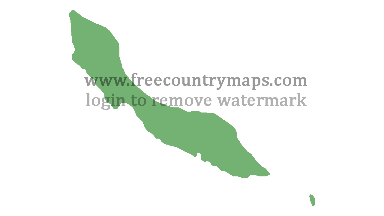 Transparent Blank Map of Curacao