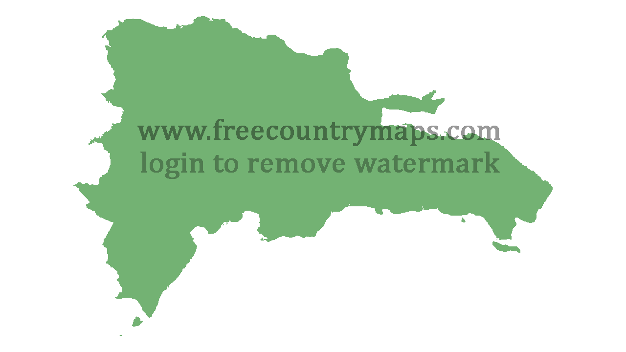 Transparent Blank Map of Dominican Republic