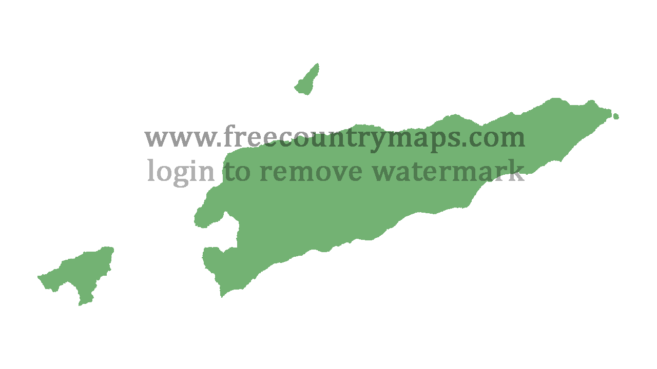 Transparent Blank Map of East Timor