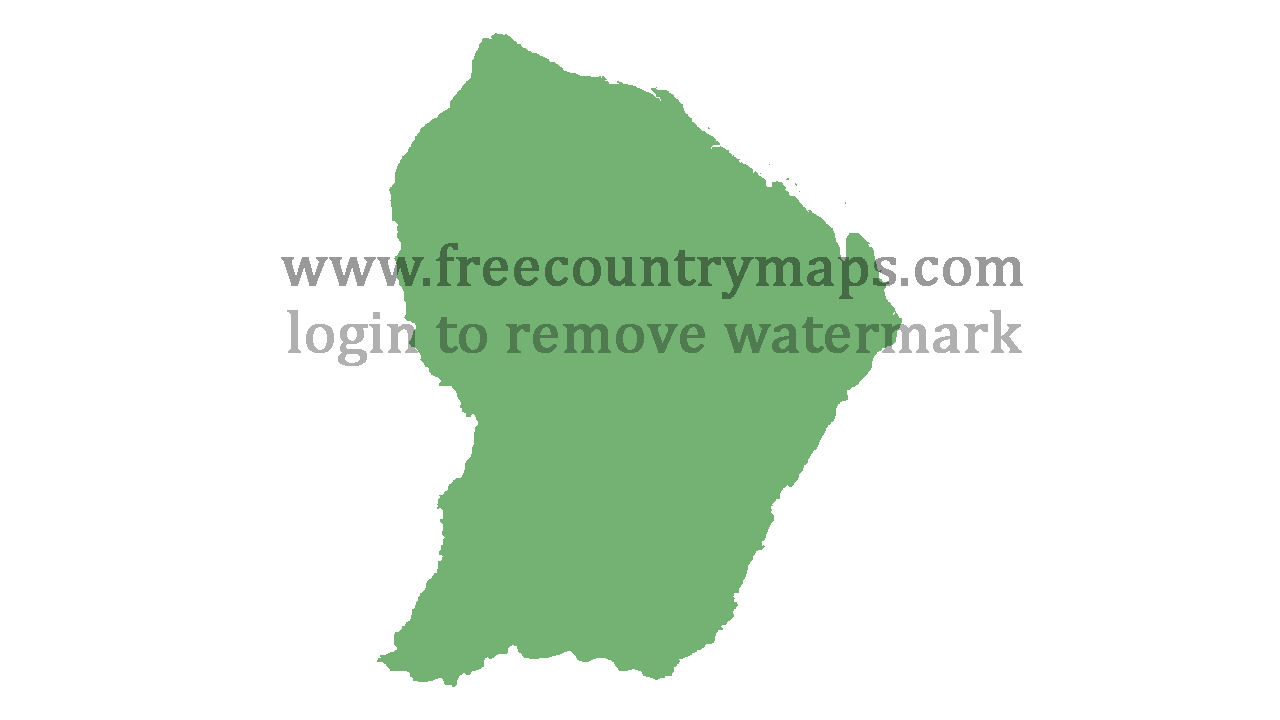 Transparent Blank Map of French Guiana