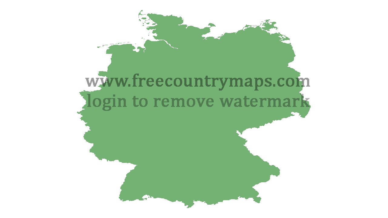 Transparent Blank Map of Germany