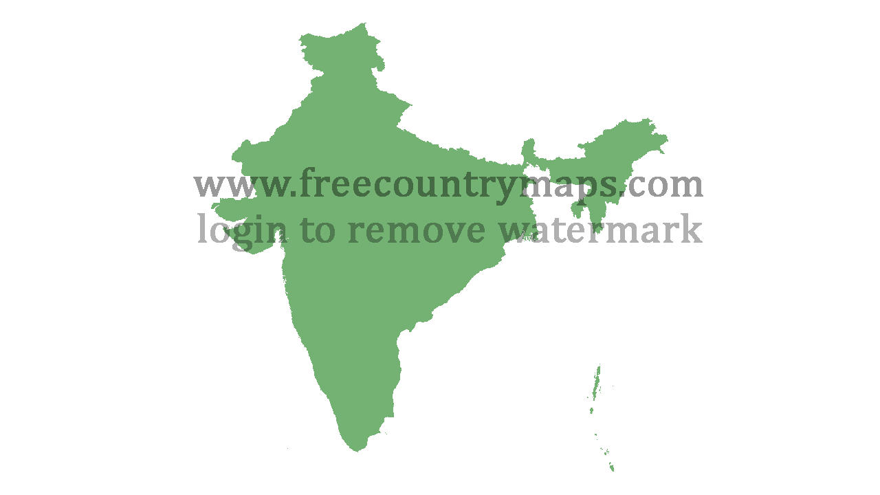 Transparent Blank Map of India