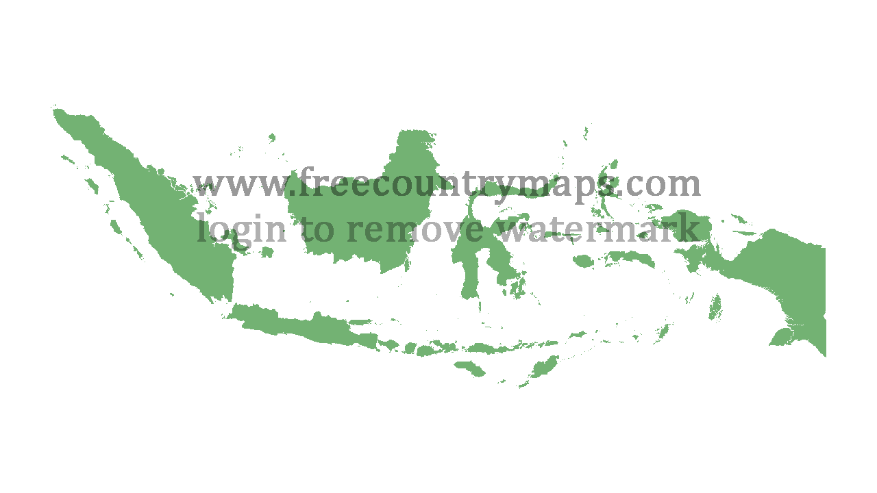 Transparent Blank Map of Indonesia