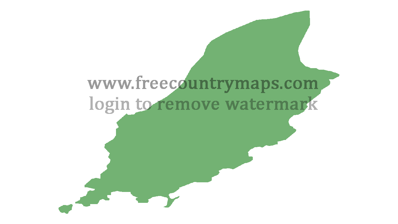 Transparent Blank Map of Isle of Man