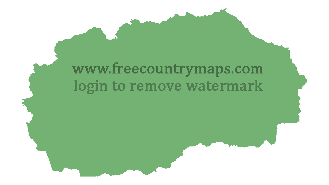 Transparent Blank Map of Macedonia