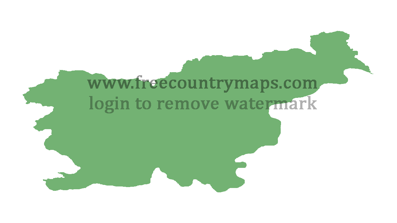 Transparent Blank Map of Slovenia