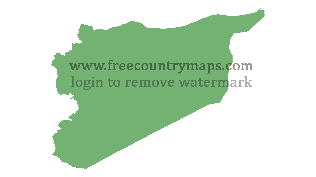 Transparent Blank Map of Syria