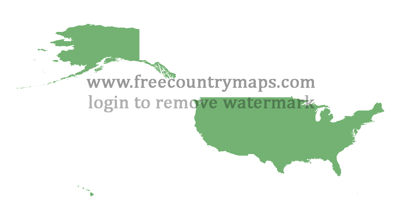 Transparent Blank Map of United States