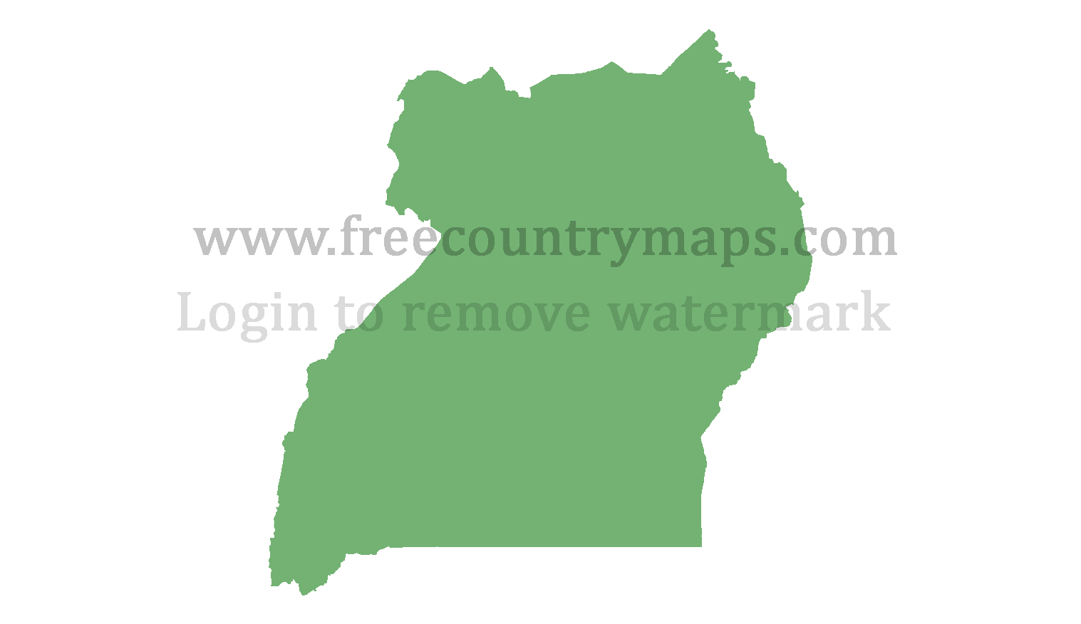 Blank Map of Uganda