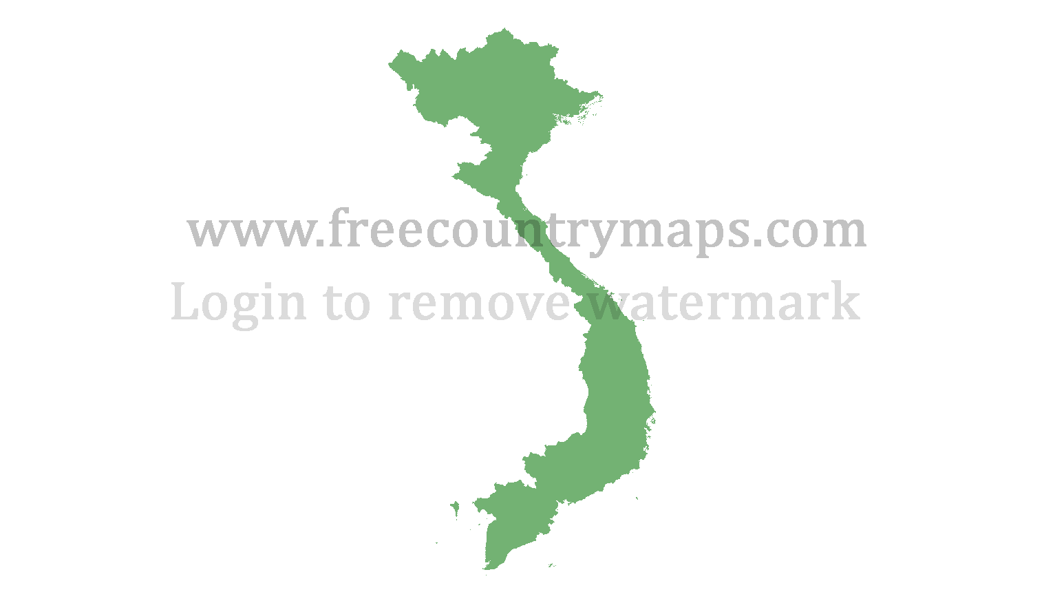 Blank Map of Vietnam