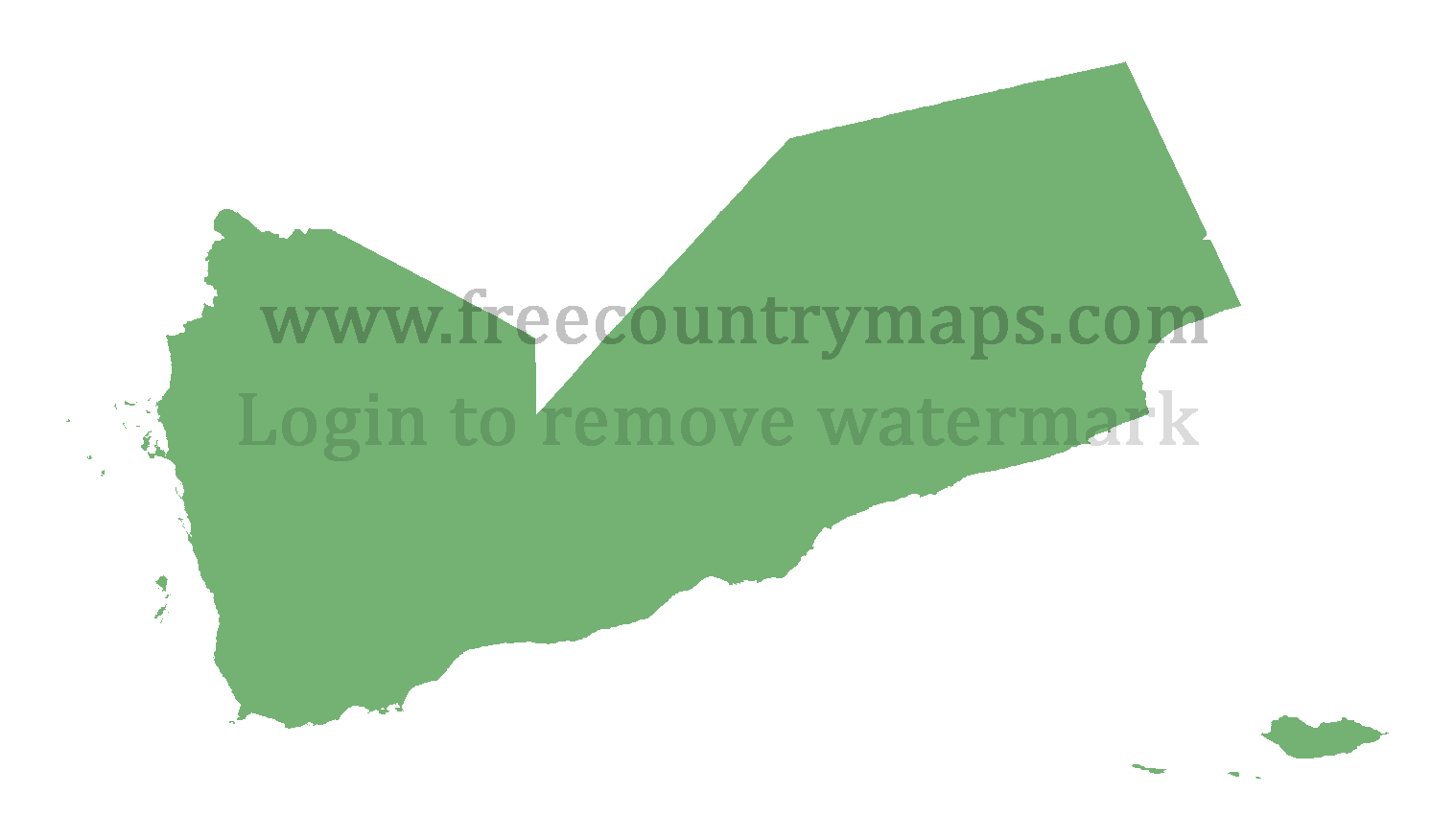 Blank Map of Yemen