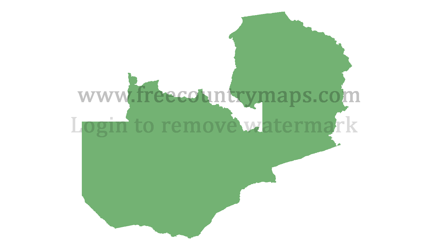 Blank Map of Zambia
