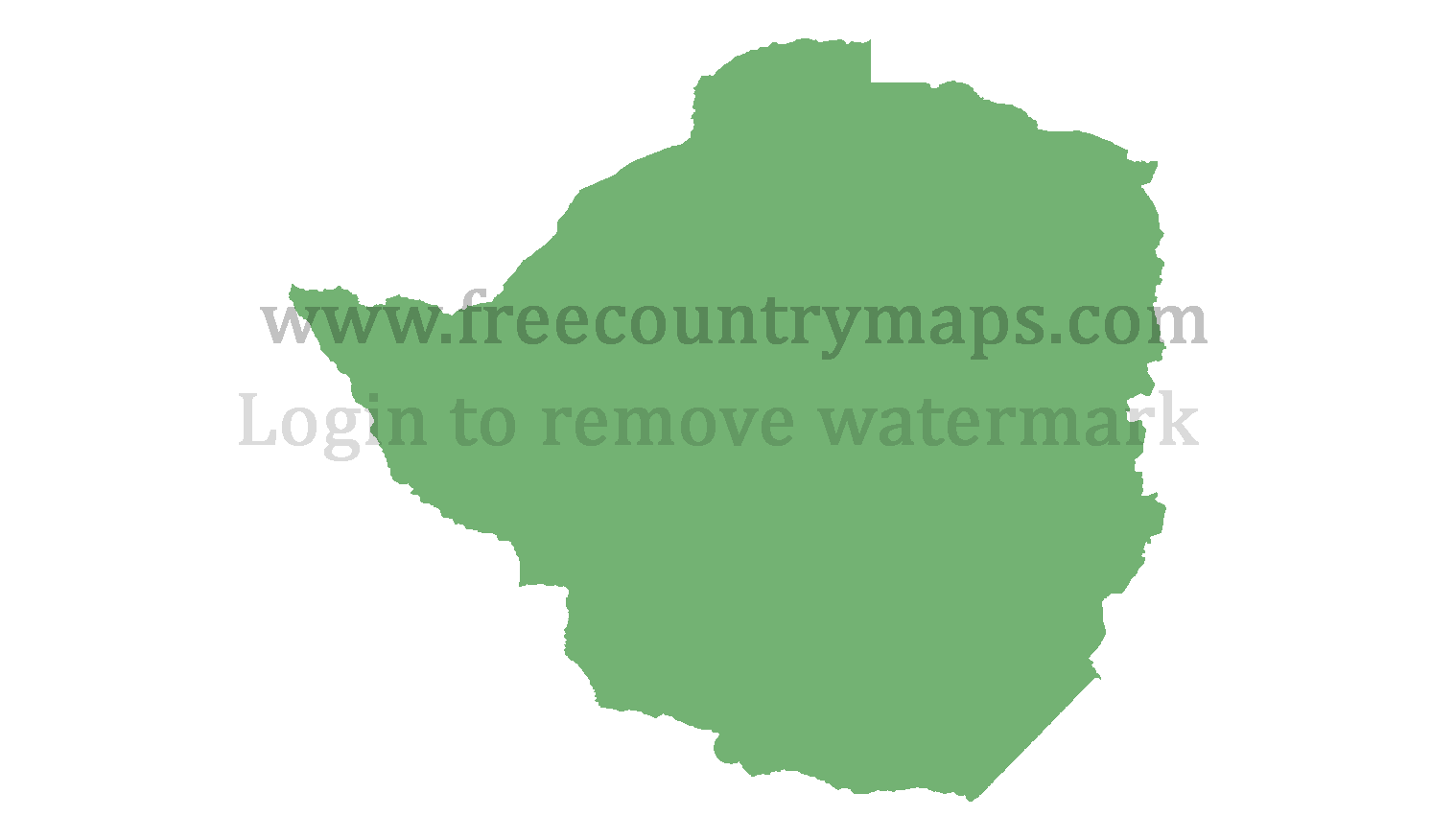 Blank Map of Zimbabwe