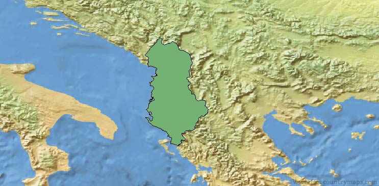 Albania Map Outline
