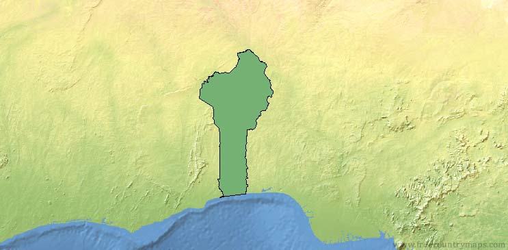 Benin Map Outline